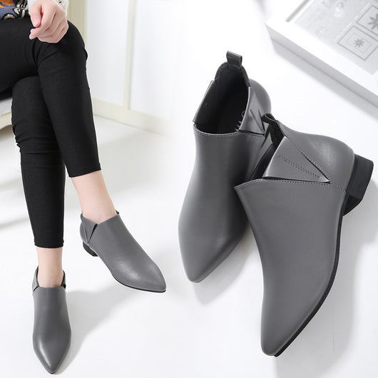 Zapatos Planos de Cuero Ante Estilo Británico para Mujer Talla Grande - Image 2