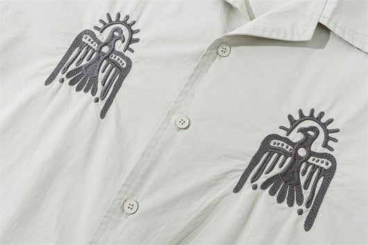 Camisa Cargo Retro con Bordados Divertidos - Estilo Casual de Verano - Image 19