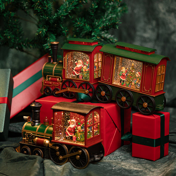 Caja de Música Tren Navideño Santa Claus