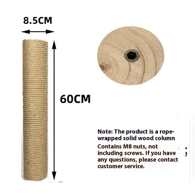 Torre Rascador para Gatos en Madera Maciza con Cuerda de Cáñamo - Image 15