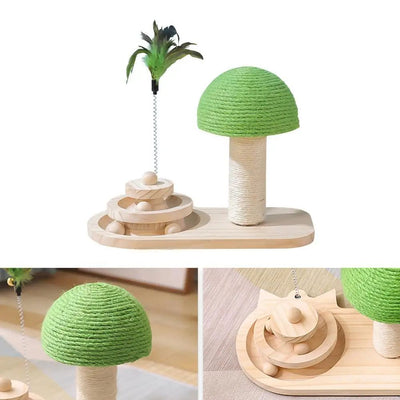 Torre Rascador para Gatos con Cuerda Sisal y Forma de Hongo - Image 15