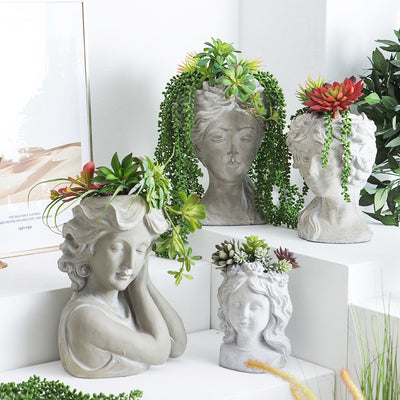 Estatua Decorativa con Flores para Jardín - Image 18