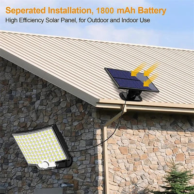 Lámpara Solar de Pared 106 LED - Iluminación Exterior Inteligente - Image 2