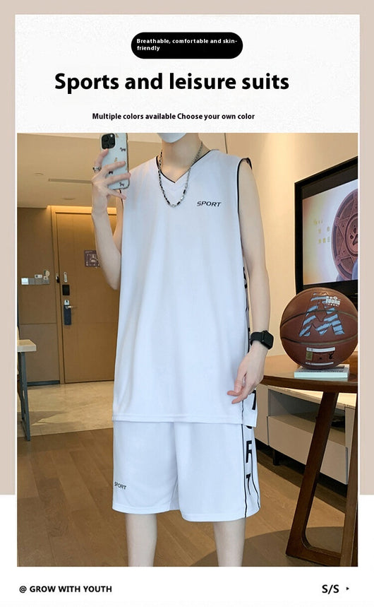 Conjunto Deportivo Casual - Camiseta sin Mangas y Pantalón Corto para Baloncesto - Image 18