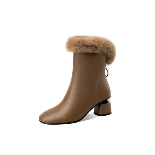 Botas de Cuero con Forro de Lana - Botines Cálidos para Otoño e Invierno - Image 16