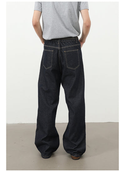 Jeans Retro Holgados con Cintura Elástica Estilo Coreano para Hombre - Image 29