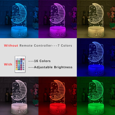 Lámpara LED 3D Táctil con Control Remoto - Image 16