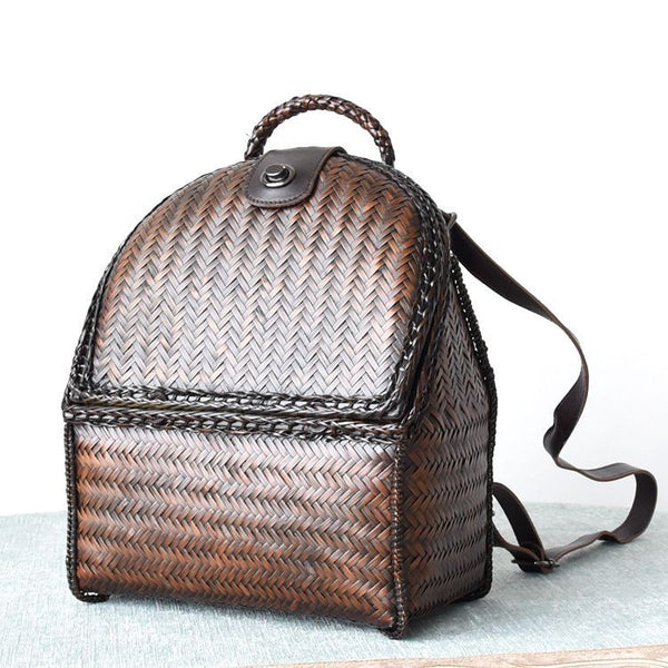 Mochila de Viaje Retro en Cuero Genuino - Gran Capacidad