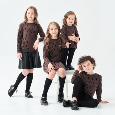 Sudadera Infantil Otoño Invierno Algodón Terciopelo Color Café - Image 9