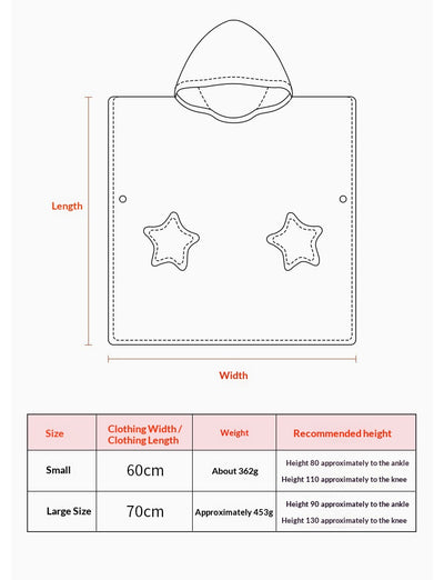 Poncho Toalla de Baño Infantil con Capucha - Coral Fleece Súper Absorbente - Image 10