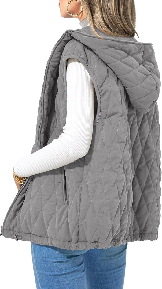 Chaleco Acolchado con Capucha para Mujer - Algodón Premium - Image 13