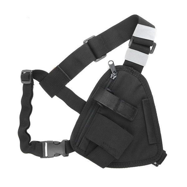 Mochila Multifuncional Triángulo Negro con Walkie-Talkie Integrado