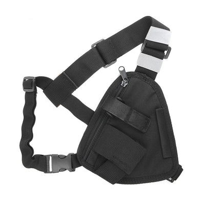 Mochila Multifuncional Triángulo Negro con Walkie-Talkie Integrado