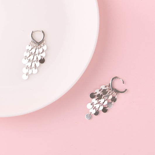 Aretes de Plata con Flecos - Diseño Elegante y Moderno - Image 3