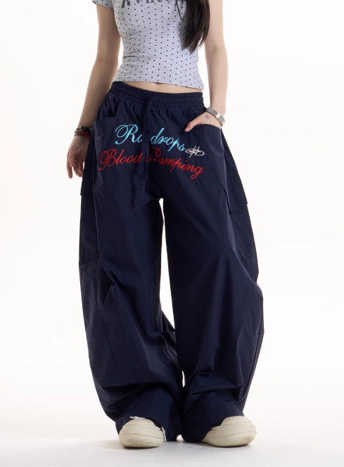 Pantalones Anchos Casual Retro Estilo Hot Girl - Image 13