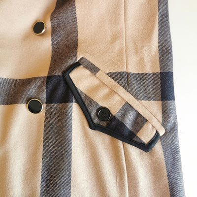 Chaqueta Larga Cuadros Casual para Mujer - Image 14