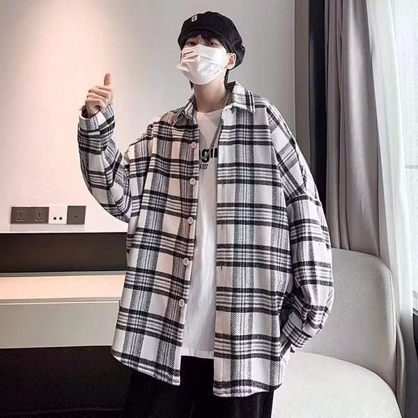 Camisa de Cuadros Manga Larga para Hombre - Estilo Versátil