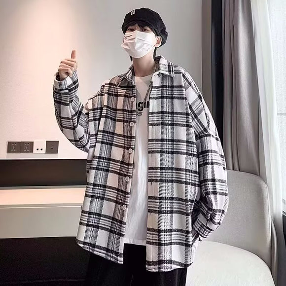 Camisa de Cuadros Manga Larga para Hombre - Estilo Versátil