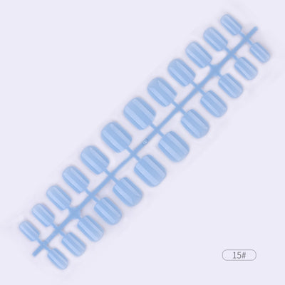 Uñas Postizas Adhesivas de Colores Sólidos - Set de 24 Piezas - Image 16