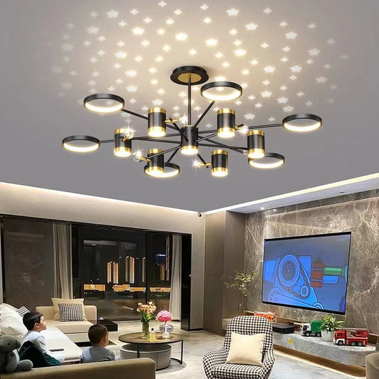 Paquete Completo Lámpara Chandelier Nordic Luxury con Diseño de Estrella - Image 2