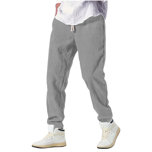 Pantalones Casuales Deportivos Tipo Waffle Gruesos para Otoño Invierno - Image 7
