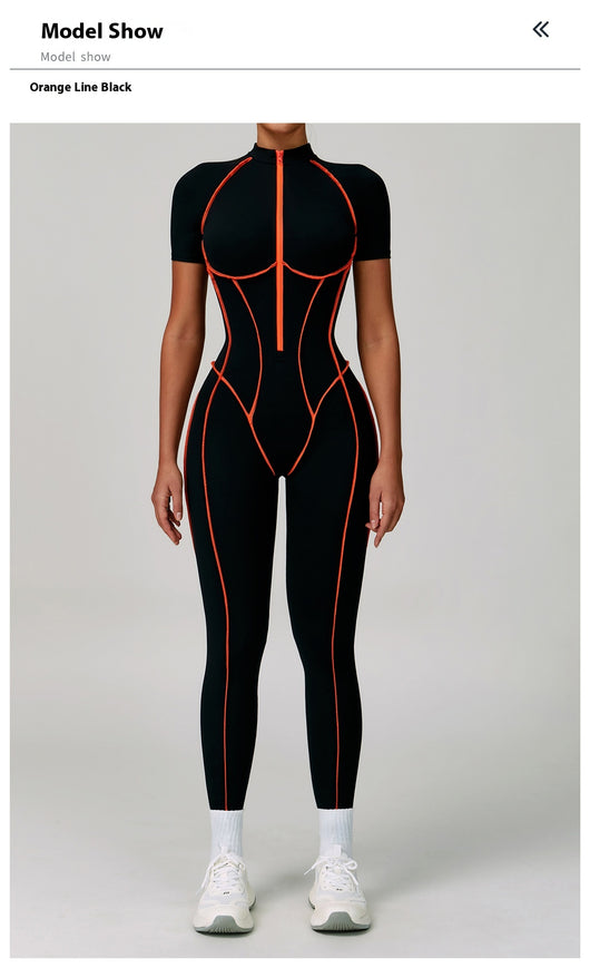 Jumpsuit Deportivo con Espalda Abierta y Detalles en Contraste - Image 10