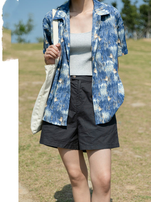 Camisa Suelta y Slim Estilo Coreano para Playa y Casual - Image 8