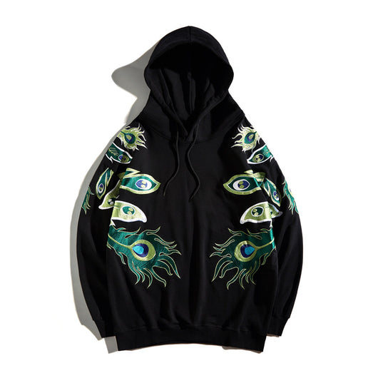 Sudadera con Capucha Pavo Real Bordada - Estilo Industrial Pesado - Image 2
