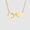 Simple Heart-shaped Letter Pendant Women's Dorado-plated Necklace Clavicle Chain Dorado O