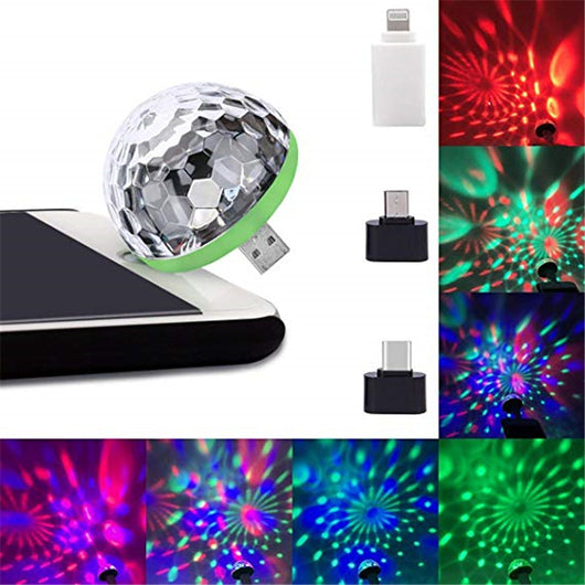 Proyector Disco Ball LED USB 5V - Iluminación DJ para Fiestas y Navidad - Image 18