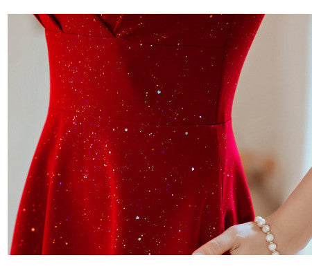 Vestido de Novia Vino Tinto Toast Bride - Diseño Elegante para Compromisos y Bodas - Image 13