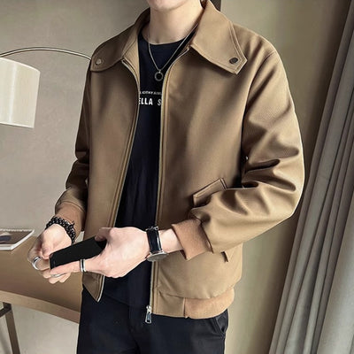 Chaqueta Casual para Hombre en Tono Café - Perfecta para Primavera y Otoño - Image 9