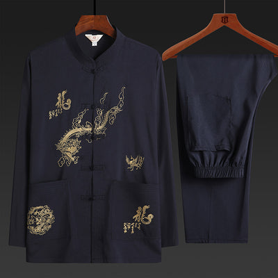 Traje Dos Piezas Primavera Otoño para Hombre Maduro - Image 4