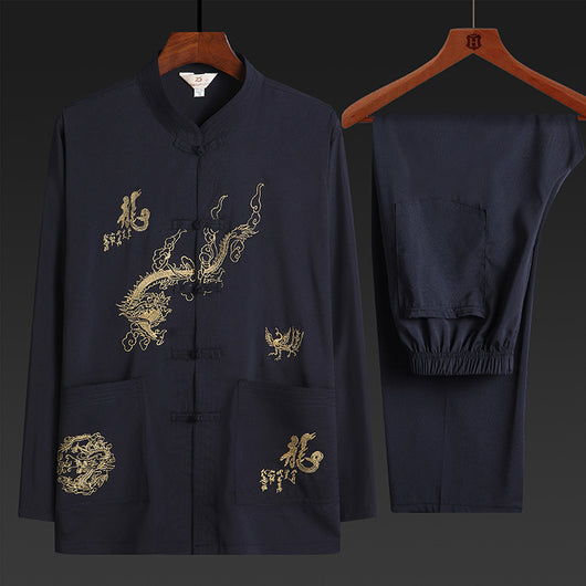 Traje Dos Piezas Primavera Otoño para Hombre Maduro - Image 4