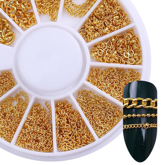 Cadena de Belleza para Uñas con Perlas Doradas DIY - Image 3