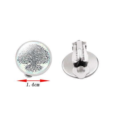 Aretes Árbol de la Vida con Gema Brillante - Image 4