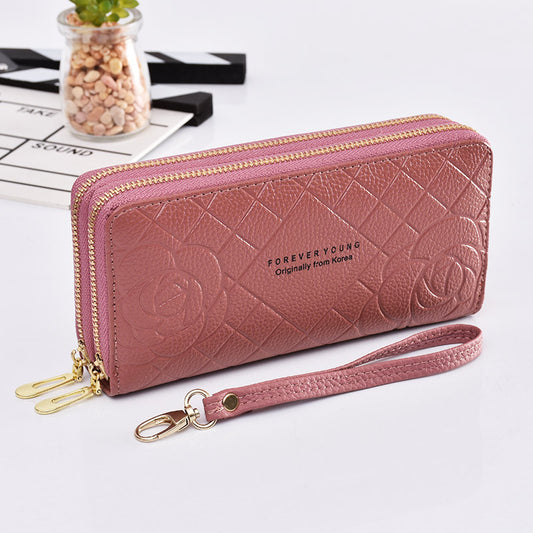 Cartera de Muñeca con Doble Cierre y Gran Capacidad