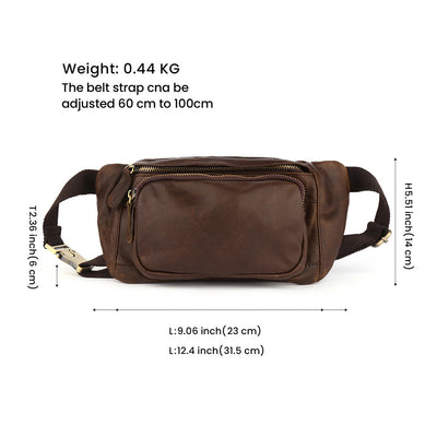 Bolsa Pecho Cuero Genuino Estilo Retro para Hombre - Image 6
