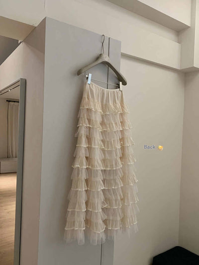 Falda Midi Ajustada de Tul con Bolsa Integrada para Cadera - Image 6