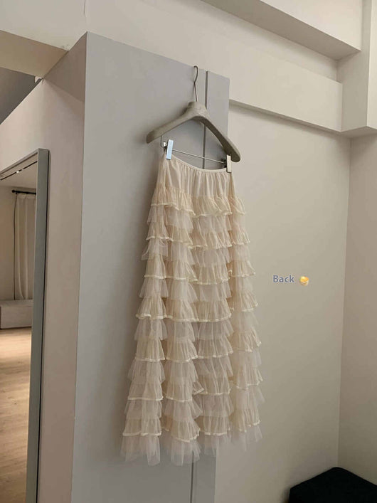 Falda Midi Ajustada de Tul con Bolsa Integrada para Cadera - Image 6