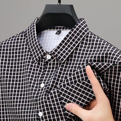Camisa de Cuadros Manga Larga para Hombre - Primavera y Otoño - Image 6