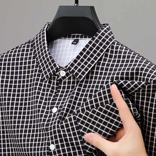 Camisa de Cuadros Manga Larga para Hombre - Primavera y Otoño - Image 6