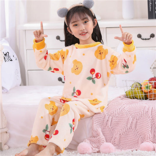 Pijama Infantil de Invierno para Niñas con Forro de Terciopelo - Image 3