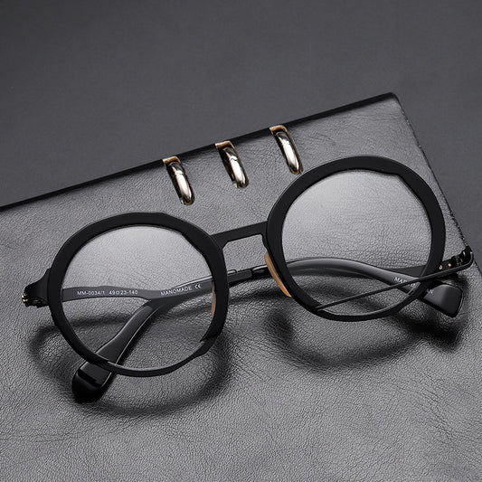 Lentes Graduados Marco Redondo Metálico - Diseño Fashion Versátil