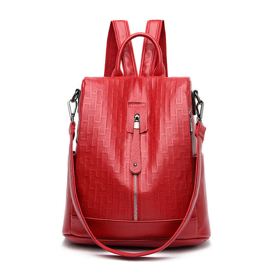 Mochila Antirrobo de Cuero para Mujer - Multifuncional y Segura - Image 2