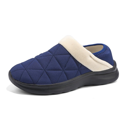 Pantuflas de Pareja en Algodón Cálido - Diseño Liso para Casa - Image 10