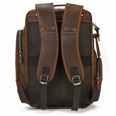 Mochila de Cuero Retro para Hombre - Gran Capacidad y Múltiples Bolsillos - Image 34