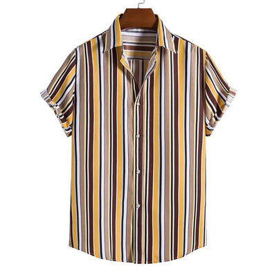 Camisa Casual de Rayas Personalizables para Hombre - Image 6