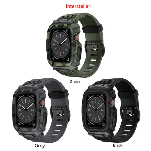 Funda Protectora Apple Watch 45/678 Generaciones Camuflaje con Correa Integrada - Image 8