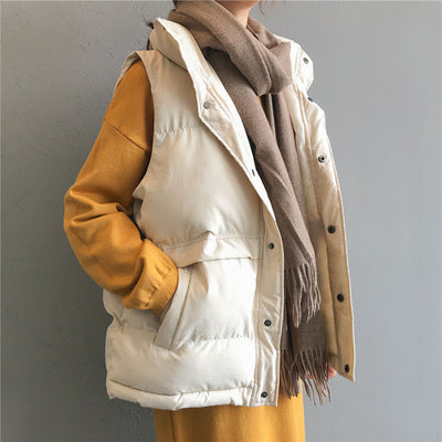 Chaleco Acolchado Suelto de Algodón para Mujer - Image 12
